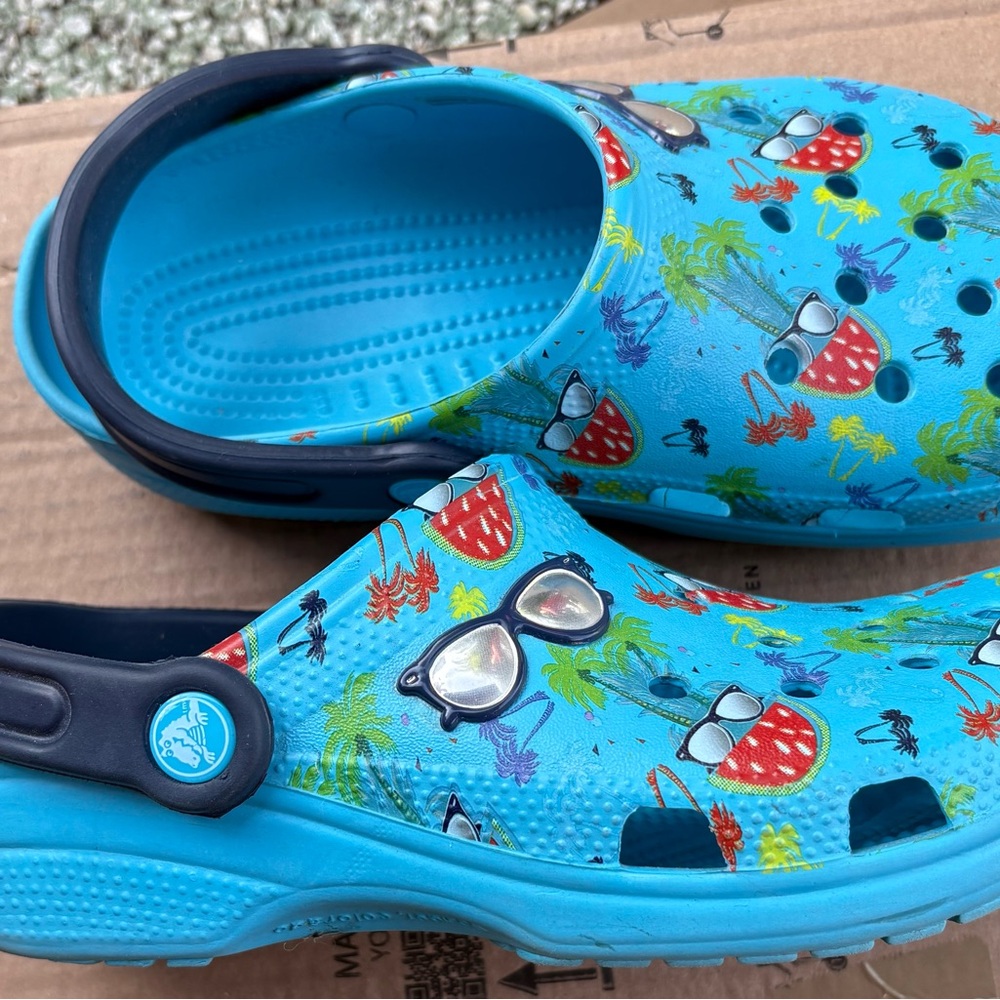 CROCS Blue Water Shoes with Ventilation Holes